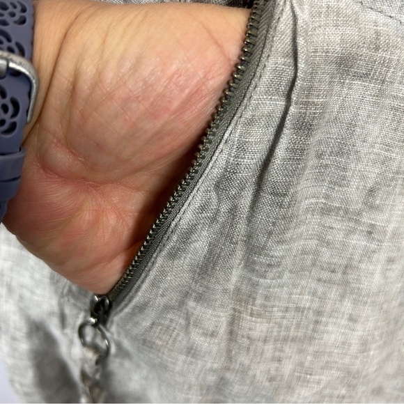 Sandwich Neutral Linen Open Front Longline Jacket Cardigan Size EU 36 Grey - Picture 10 of 16